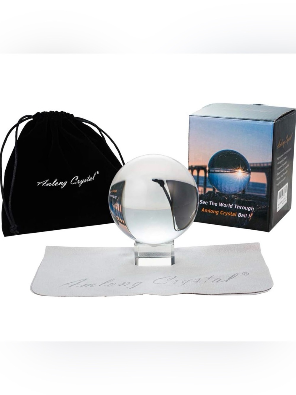 Clear Glass Sphere with Stand - Clear